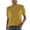 Yellow, variant on PLHWHYQ Women's Knitted Short Sleeve Top, High Round Neck Layering Bottoming Shirt, Comfort Casual T-Shirt Blue S
