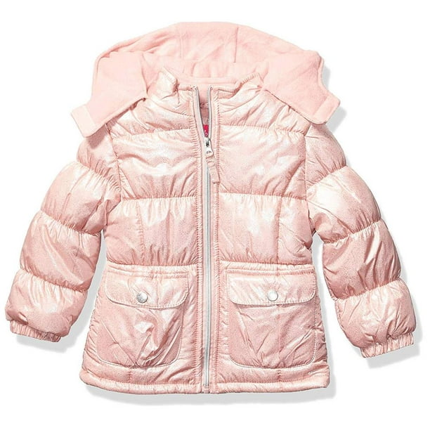 Pink Platinum Girls Foil Star Puffer Jacket - Walmart.com