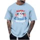 thumbnail image 2 of Tops para hombre, blusas y camisas de cuello redondo y manga corta para hombre, tops casuales de cuello redondo y manga corta con estampados especiales para hombre., 2 of 5