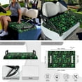 thumbnail image 3 of Jeiento Golf Cart Seat Cover 4 Set with Steering Wheel Cover and Golf Cart Flags St Patrick's Day Clover 2 PCS Small Flag for Golf Cart Universal Seat Blanket Steering Wheel Wrap Cover, 3 of 5