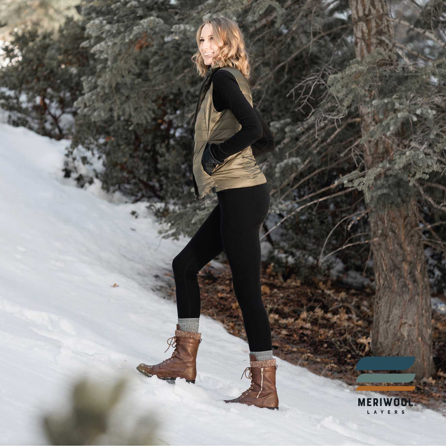MERIWOOL Womens Base Layer 100/% Merino Wool Heavyweight 400g Thermal Pants Leggings for Women