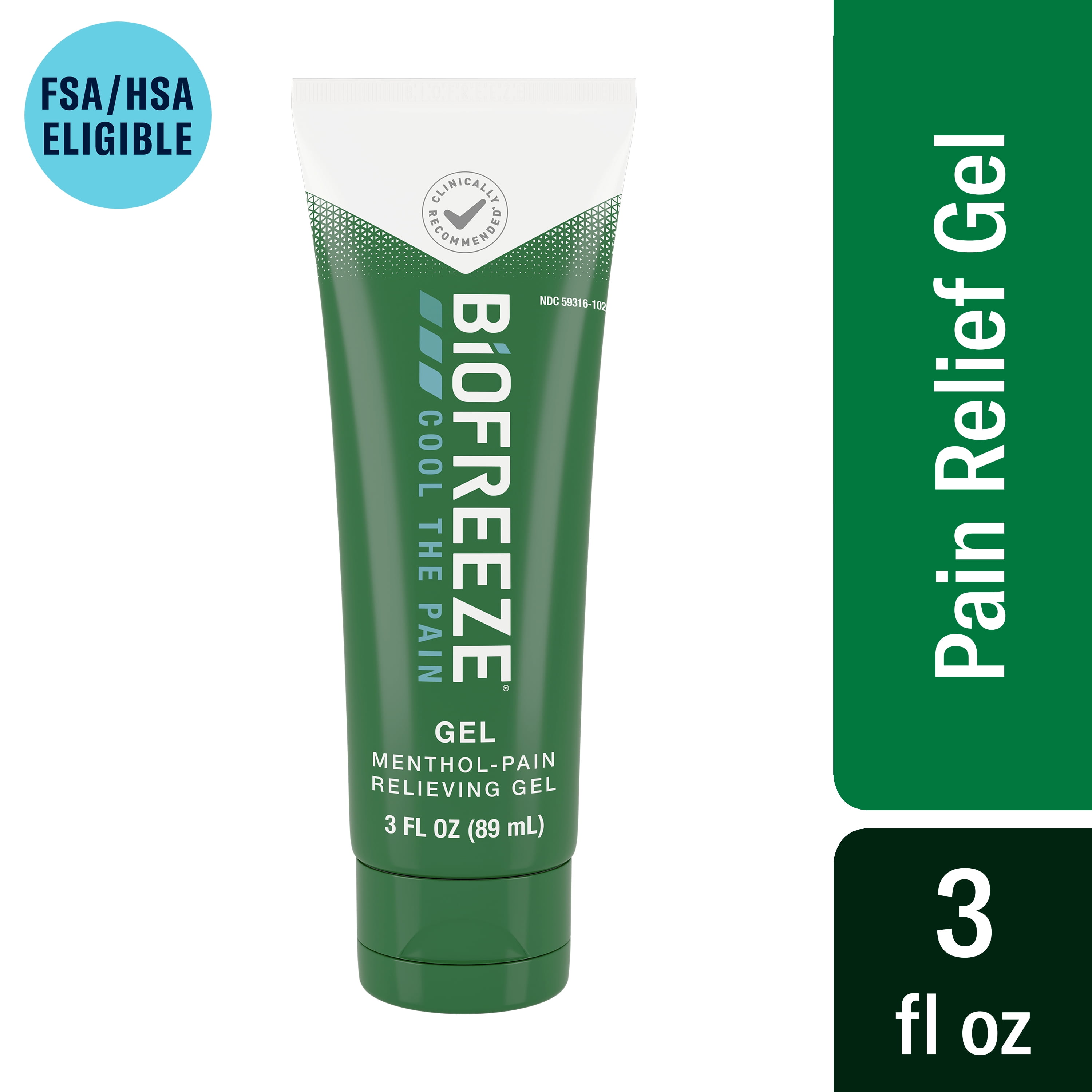 Biofreeze Pain Relief Gel, 3 oz. Tube, Green