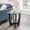 Black(23.5 Inch ), variant on Glass End Table, 23.5" Round Side Tables with Black Tempered Glass Top Cross and Solid Wood Base Small Night Stand for Living Room Office Apartment Black