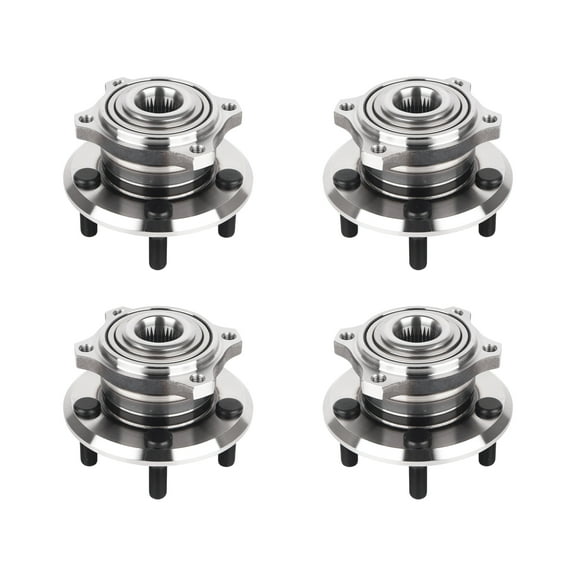 AutoShack Front & Rear Hub Bearing Assemblies for Chrysler & Dodge, 300 2005-2009 Charger 2007-2009 Magnum 2005-2008, RWD AWD V6 2.7L 3.5L V8 5.7L 6.1L - Without ABS, 5-Lug
