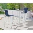 thumbnail image 4 of Pemberly Row Modern Navy Outdoor Patio Mesh Barstool (Set of 2), 4 of 9