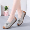 thumbnail image 5 of Wensltd Fashion Loafers Shoes Women Wide Width Bowknot Soft Sole Soft Shoes for Daily Comfort Gray, 5 of 9