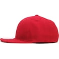 thumbnail image 3 of Solid Flat Brim Bill Fitted Baseball Cap, 3 of 6