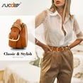 thumbnail image 5 of SUOSDEY Women Leather Belts Brown Belt for Jeans Dresses Pants with Metal -tail Design, 5 of 8