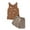 Brown, variant on IROINNID Toddler Girl's Summer Polka Dot Vest Button Top, Comfy Shorts Two-piece Suit