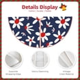 thumbnail image 3 of Rateoe Daisy Flowers Pattern Christmas Tree Skirt with Ties , Christmas Tree Decorations, Farmhouse Christmas Decor Xmas Holiday Decorations-30", 3 of 6