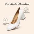 thumbnail image 5 of DREAM PAIRS Women's Pumps Low Chunky Block Heel Dress Shoes Closed Round Toe Comfortable  Wide Heels, 5 of 8