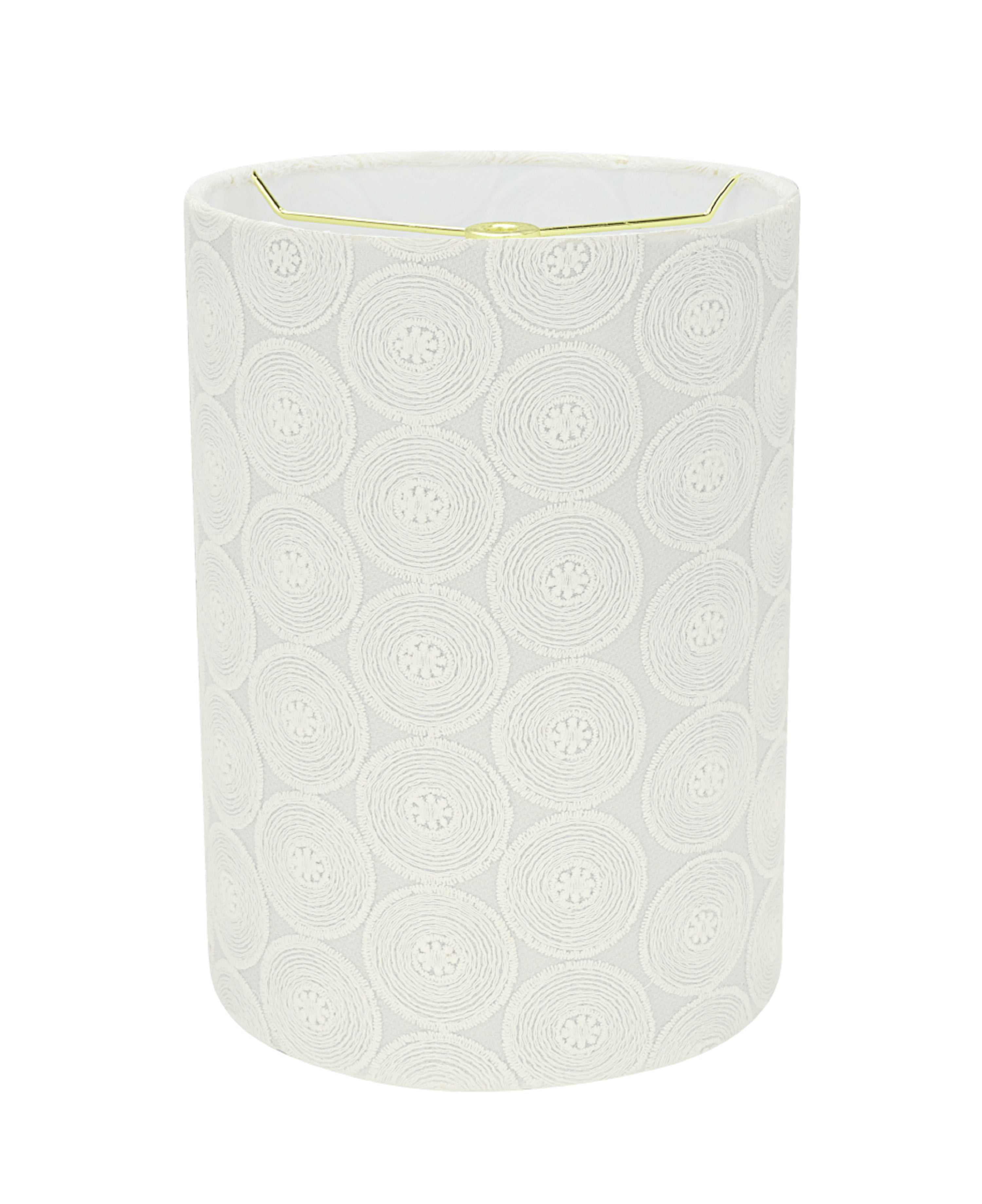 Aspen Creative 31126 Transitional Drum (Cylinder) Shaped Spider Construction Lamp Shade in White, 8" wide (8" x 8" x 11")