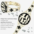 thumbnail image 5 of MYKOMI Bling Band for Samsung Galaxy Watch 7 6 5 4 FE Band 40mm 44mm Women Watch 5 Pro 45mm, Four Leaf Clover 20mm Bands for Active 2/ Watch 6/4 Classic 47mm 43mm 46mm 42mm/Watch 3 41mm, 5 of 9
