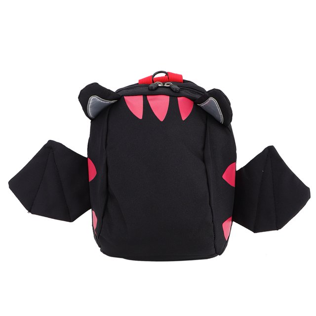 Mochila escolar para niños, mochila para bebé con patrón de pequeño diablo coreano, color negro