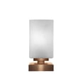 thumbnail image 1 of Luna Accent Table Lamp Shown In New Age Brass Finish With 4" Square White Muslin Glass, 1 of 1