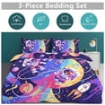 thumbnail image 5 of 3 Pcs Soft Bedding Set, Includes 1 Duvet Cover with Zipper And 2 Pillow,Shams Cartoon Space Astronaut Full(79"×90"), 5 of 8