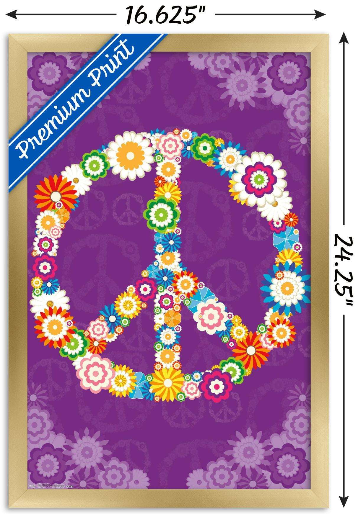 Peace Sign 2013 Wall Poster, 14.725" x 22.375", Framed