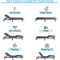 thumbnail image 6 of Full  Adjustable Bed Frame Base with Massage, Wireless Remote - Ergonomic Electric Head & Foot Incline, Zero Gravity, Anti - Snore, USB Ports, Under - Bed Nightlight & Memory Pre - Sets, 6 of 9