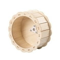 thumbnail image 2 of hengtong Hamster Wooden Running Wheel Cage Accessories Noiseless Roller Treadmill Hamster 15cm, 2 of 7