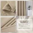 thumbnail image 4 of Cortinas opacas de microfibra de lujo con ojales térmicos para privacidad total, para dormitorio y sala de estar, ojales plateados de 1,6 pulgadas, 2 paneles beige, oscurecimiento de la habitación,, 4 of 5