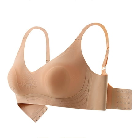 Mrasaso Big Sales! Built in Bra Tank Tops for Women Women Nylon Bra Fashion Women s Large Size Solid Color Wireless BraSoft Support for Comfortable Everyday Wear(1pc Underwear) Khaki|L