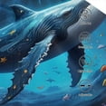 thumbnail image 3 of Fotbe Colorful Ocean Whale Gorro Clásico de Béisbol, Gorra Ajustable con Broche Snapback, Gorro de Exterior de Algodón Suave, 3 of 6