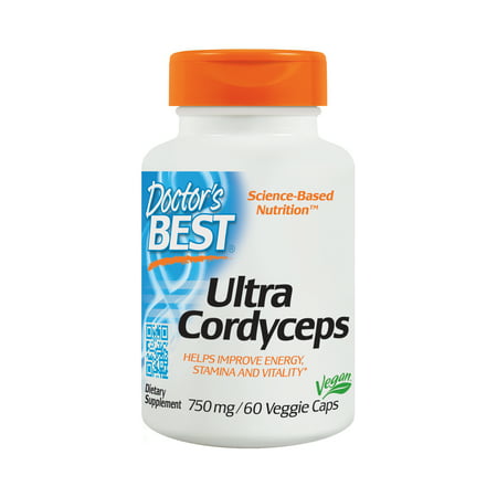Doctor's Best Ultra Cordyceps Non-GMO, Vegan, Gluten Free, Soy Free, 60 Veggie