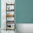 thumbnail image 3 of Set of 2 Metal Storage Shelves - 5-Tier Standing Shelf Unit for Kitchen, Bathroom, Pantry, Garage & Balcony, Black, 3 of 6