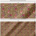 thumbnail image 2 of Soimoi Cotton Poplin Fabric Leaves, & Rose Floral Print Fabric by The Yard 42 Inch Wide, 2 of 7