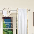 thumbnail image 2 of Lined-White  Rod Pocket  Sheer Sari Curtain / Drape  - 43W x 108L - Pair, 2 of 5