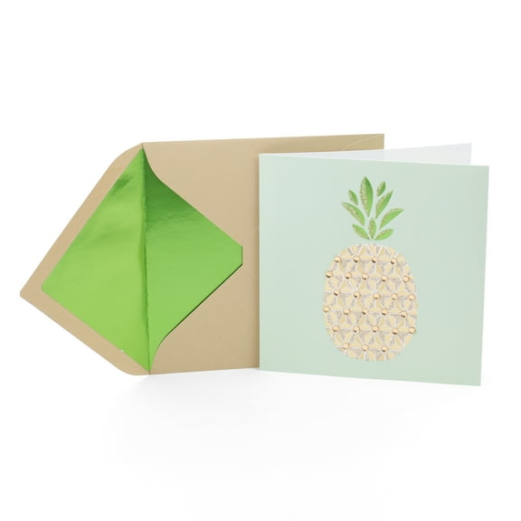 Hallmark Signature Greeting Card (Pineapple, Blank Inside)