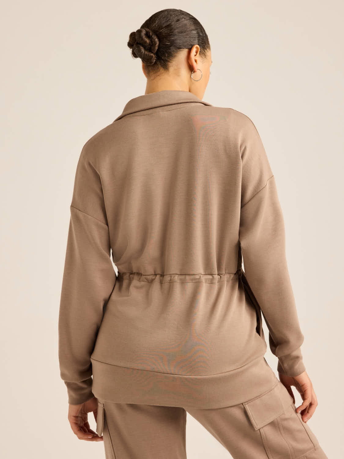 Scoop Women's Plus Ultimate ScubaKnit Longline Drawstring Zip