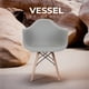 thumbnail image 5 of Sillas de Comedor Ergonomicas con Estructura de Madera Diseño Moderno Tipo Eames para Sala Oficina e Interiores Minimalistas con Soporte de Acero Set 4 Piezas Gris, 5 of 5