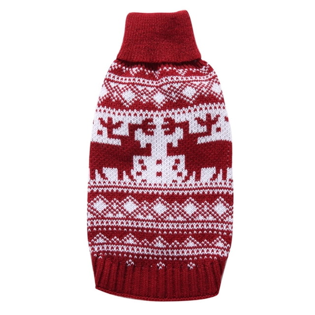 Suéteres navideños Ropa de punto de invierno para mascotas Abrigos cálidos clásicos Suéter para Kitty PuppyMyd59 código rojo 2xl