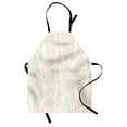 thumbnail image 1 of Floral Apron Vintage Soft Floral with Dotted Background Nature Inspiration Image, Unisex Kitchen Bib Apron with Adjustable Neck for Cooking Baking Gardening, Pale Green Mint Green Coral, by Ambesonne, 1 of 3