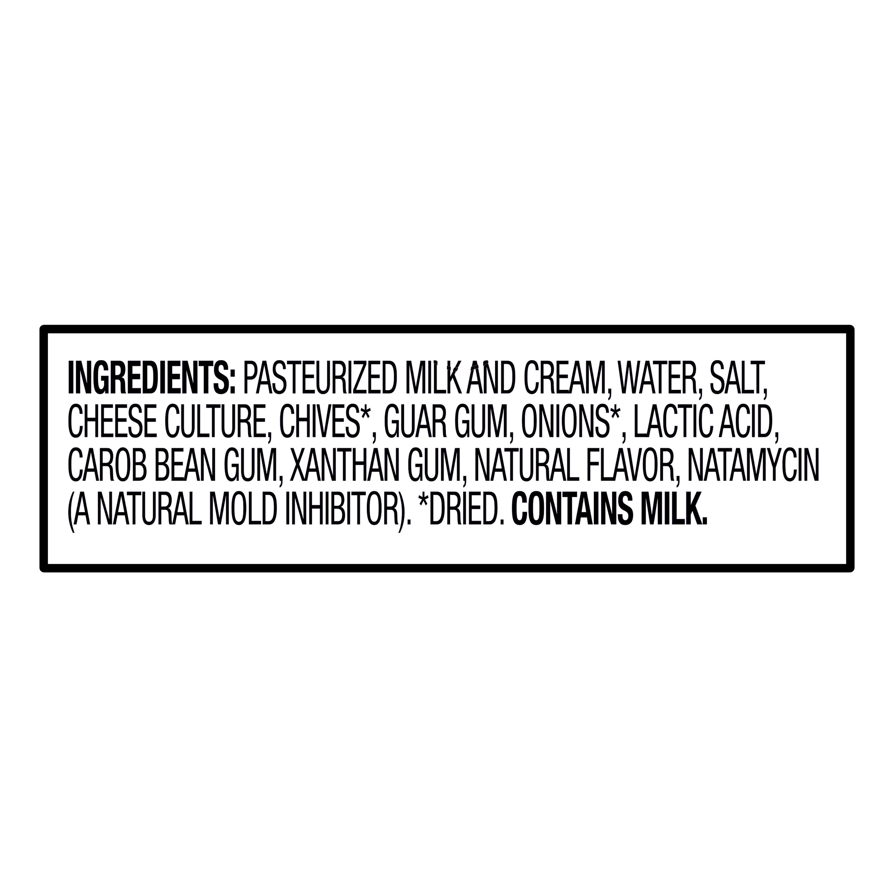 Great Value Chive & Onion Cream Cheese Spread, 8 oz Tub - image 4 of 7