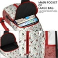 thumbnail image 4 of Sling Backpack,White Christmas Gnome and Light Pattern Crossbody Bag with Water Bottle Holder,Waterproof Sling Bag for Men/Women with Chest Phone Holder for Hiking,Travel, 4 of 6