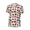 thumbnail image 6 of Wukai Halloween Mouth Print Men's Short-Sleeved Mesh T-Shirt,Quick-Dry Short Sleeve Workout T-Shirt-X-Large, 6 of 8