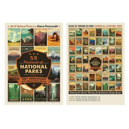 59 Postcards of Natl Parks (Best Birthday Post For Daughter)