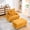 Orange, variant on Corduroy Sofa with Built - in Cup Holder and High - Back Support / Suitable for Watching Movies