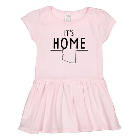 

Inktastic It s Home- State of Arizona Outline Gift Toddler Girl Dress