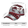 thumbnail image 2 of Sikiie Buffalo Plaid Forest Unisex Vintage Washed Unstructured Baseball Cap Soft Cap Adjustable Unisex Baseball Hat Dad Hat, 2 of 6