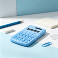 thumbnail image 4 of Basic Handheld Pocket Calculator, 8 Digit LCD Display 4 Function Calculator, Compact Mini Size for Home School Office Scenarios (Purple), 4 of 6