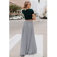 thumbnail image 2 of Falda larga de gasa plisada de cintura alta para mujer Gris CH Gris CH Xishao ropa, 2 of 2