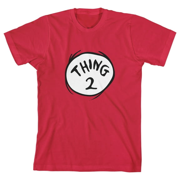 Dr. Seuss Thing 2 Youth Red Crew Neck Short Sleeve T-shirt-8