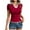 Wine, variant on Womens Short Sleeve Shirts Summer Raglan T Shirts Basic Tees Collared V Neck Going Tops Slim Fit Y2K Clothes