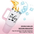 thumbnail image 5 of Wifey 40oz Tumbler with Handle - Insulated Cup for Wife, Anniversary & Birthday Gift Ideas, Unique Present with Straw Lid, 5 of 6