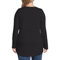 thumbnail image 3 of JMS by Hanes Women's Plus Size Lightweight Split V-neck Tunic Top, 3 of 5