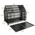 thumbnail image 2 of 54 inch Heavy Duty Indestructible Dog Crate with Mat, Escape Proof Dog Cage Kennel with Lockable Wheels, High Anxiety Double Door, Extra Large Crate Indoor for Large Dog with Removable Tray, 2 of 6