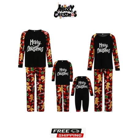 

Christmas Family Matching Pajamas Women Jammies Men Clothes Sleepwear Long Sleeve Pjs